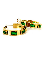 Load image into Gallery viewer, Isabella Anti Tarnish 18K Gold Plated Hoops