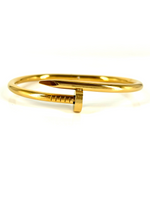Load image into Gallery viewer, Classic Nail Anti Tarnish 18K Gold Plated Bracelet