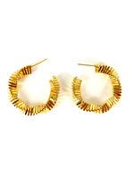 Load image into Gallery viewer, Charlotte Anti Tarnish 18K Gold Plated Hoops