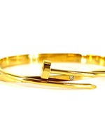 Load image into Gallery viewer, Studded Nail Anti Tarnish 18K Gold Plated Bracelet