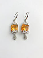 Load image into Gallery viewer, Alis Yellow White Diamond Earrings