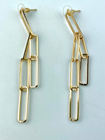 Load image into Gallery viewer, All Rectangled Up Long Earrings