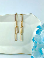 Load image into Gallery viewer, All Rectangled Up Long Earrings