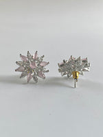 Load image into Gallery viewer, Alta Pink N White Diamond Earings