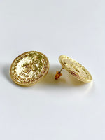 Load image into Gallery viewer, Big Round Butterfly Earrings