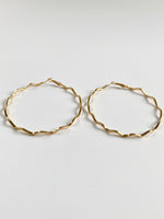 Load image into Gallery viewer, Big Waves Round Loop Earrings