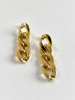 Load image into Gallery viewer, Chain Like Rectangle Loop Earrings