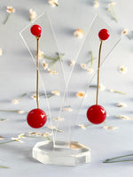 Load image into Gallery viewer, Cherry Drop Dangler Earrings
