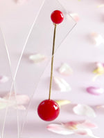 Load image into Gallery viewer, Cherry Drop Dangler Earrings