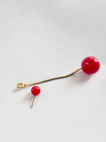 Load image into Gallery viewer, Cherry Drop Dangler Earrings
