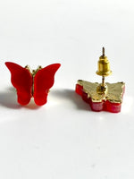 Load image into Gallery viewer, Classic Red Butterfly Earrings
