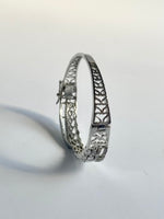 Load image into Gallery viewer, Cristine White Diamond Studded Bangle Bracelet