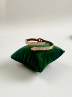 Load image into Gallery viewer, Diamond Studded Marble Finish Overlap Rose Gold Bracelet