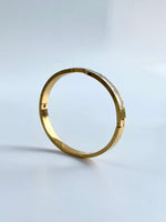 Load image into Gallery viewer, Diamond Studded Marble Finish Golden Bracelet