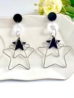 Load image into Gallery viewer, Double Star Long Hanging Earrings