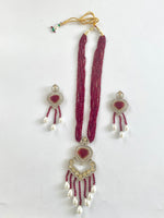 Load image into Gallery viewer, Draped in Dreams Kundan & Diamond Long Necklace Set