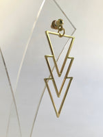 Load image into Gallery viewer, Dropping Triangle Earrings