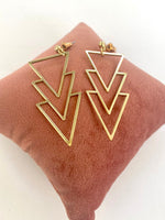 Load image into Gallery viewer, Dropping Triangle Earrings