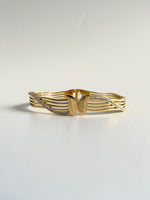 Load image into Gallery viewer, Dual Butterfly Studded Golden Bracelet