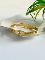 Load image into Gallery viewer, Dual Butterfly Studded Golden Bracelet