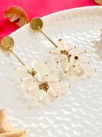 Load image into Gallery viewer, Emma Golden N Crystal Cluster Earrings