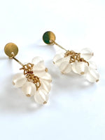 Load image into Gallery viewer, Emma Golden N Crystal Cluster Earrings
