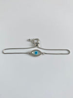 Load image into Gallery viewer, Evil Eye White Diamond Bracelet