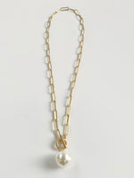 Load image into Gallery viewer, Fashionable Solid Pearl Drop Chain Necklace