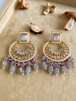 Load image into Gallery viewer, Fifty Shades Of Grey Polki & Pearl Earrings