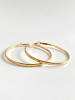 Load image into Gallery viewer, Flat Golden Loop Earrings