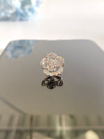 Load image into Gallery viewer, Flower In Flower White Diamond Earrings