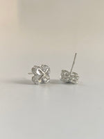 Load image into Gallery viewer, Four Corners Solitaires Diamond Stud Earrings