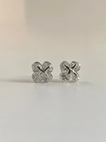 Load image into Gallery viewer, Four Corners Solitaires Diamond Stud Earrings