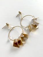 Load image into Gallery viewer, Gianna Golden N Crsytal Earrings