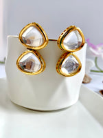 Load image into Gallery viewer, Golden Aura Kundan Ensemble Necklace Set