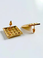 Load image into Gallery viewer, Golden Chess Earrings