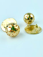 Load image into Gallery viewer, Golden Solid Football Shaped Drop Earrings