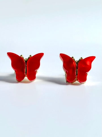 Classic Red Butterfly Earrings