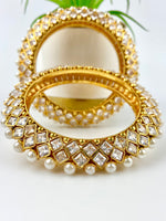 Load image into Gallery viewer, I'm All Shiny Diamond & Pearl Bangle Set