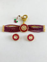 Load image into Gallery viewer, Infinite Charm Kundan & Diamond Choker Necklace Set