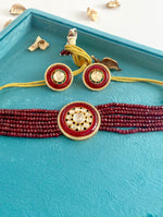 Load image into Gallery viewer, Infinite Charm Kundan & Diamond Choker Necklace Set