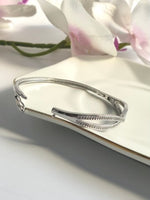 Load image into Gallery viewer, Infinity White Diamond Bangle Bracelet