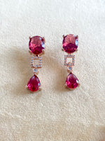 Load image into Gallery viewer, Julia Long Wine Necklace Set