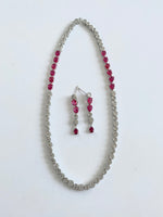 Load image into Gallery viewer, Julia Long Wine Necklace Set