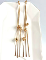Load image into Gallery viewer, Long Golden Chain Earrings