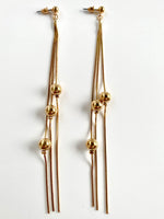 Load image into Gallery viewer, Long Golden Chain Earrings