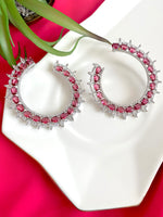 Load image into Gallery viewer, Marble Finish Rose Gold Round Stud Earrings