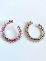 Load image into Gallery viewer, Marble Finish Rose Gold Round Stud Earrings