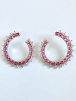 Load image into Gallery viewer, Marble Finish Rose Gold Round Stud Earrings