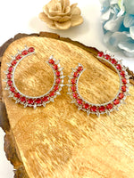 Load image into Gallery viewer, Marble Finish Rose Gold Round Stud Earrings